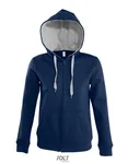 SOL´S Kontrast-Hoodie mit Kängurutaschen, Black/Grey Melange S, L481 – French Navy/Grey Melange