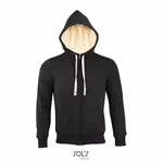 SOL'S Sherpa-Lined Hooded Jacket with Kangaroo Pockets, Black XXS, L482 – image 3