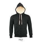 SOL´S Sherpa-gefütterte Kapuzenjacke mit Kängurutaschen, Black XXS, L482 – Bild 3