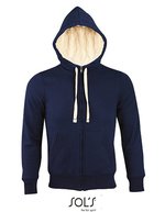 SOL´S Sherpa-gefütterte Kapuzenjacke mit Kängurutaschen, Black XXS, L482 – Blu navy francese
