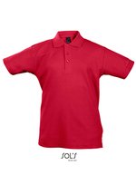 SOL´S Langarm-Polo aus Baumwolle, Pastell für Kinder, Kelly Green 12 Jahre (142/152), L512K – Rosso