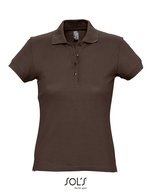 SOL´S Eng geschnittenes Damen Polo aus Baumwolle, White S, L513 – Chocolat