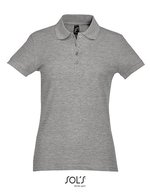 SOL´S Eng geschnittenes Damen Polo aus Baumwolle, White S, L513 – Gris Melange