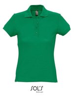 SOL´S Eng geschnittenes Damen Polo aus Baumwolle, White S, L513 – Vert kelly