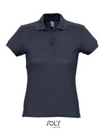 SOL´S Eng geschnittenes Damen Polo aus Baumwolle, White S, L513 – Marine