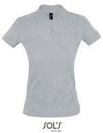 SOL´S Eng geschnittenes Damen Polo-Shirt Baumwolle, Apple Green M, L526 – Grey Melange