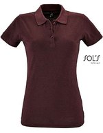 SOL´S Eng geschnittenes Damen Polo-Shirt Baumwolle, Apple Green M, L526 – Heather Oxblood