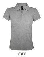 SOL´S Polo Shirt Prime, Regular Fit für Damen, Burgundy S, L528 – Gris Melange