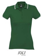 SOL´S Polo Shirt mit Kontrastkragen für Damen, Golf Green/White S, L530 – Bild 2