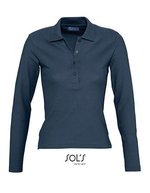 SOL´S Langarm-Polo aus Ringspun-Baumwolle, Kelly Green M, L535 – Denim