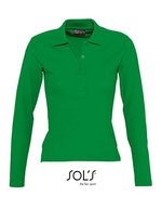 SOL´S Langarm-Polo aus Ringspun-Baumwolle, Kelly Green M, L535 – Kelly Green