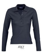 SOL´S Langarm-Polo aus Ringspun-Baumwolle, Kelly Green M, L535 – Navy