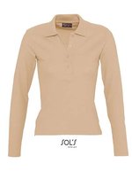 SOL´S Langarm-Polo aus Ringspun-Baumwolle, Kelly Green M, L535 – Sand