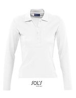 SOL´S Langarm-Polo aus Ringspun-Baumwolle, Kelly Green M, L535 – White