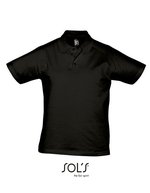 SOL´S Baumwoll-Polo Shirt mit Seitenschlitzen, White S, L538 – Deep Black