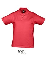 SOL´S Baumwoll-Polo Shirt mit Seitenschlitzen, White S, L538 – Red