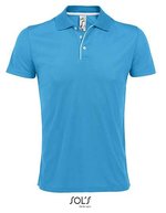 SOL´S Sportpolo Performer mit Kontrastdetails, White S, L542 – Acqua
