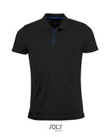 SOL´S Sportpolo Performer mit Kontrastdetails, White S, L542 – Nero