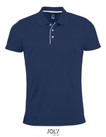 SOL´S Sportpolo Performer mit Kontrastdetails, White S, L542 – Blu navy francese