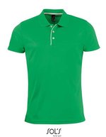 SOL´S Sportpolo Performer mit Kontrastdetails, White S, L542 – Verde kelly