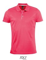 SOL´S Sportpolo Performer mit Kontrastdetails, White S, L542 – Neon Corallo
