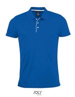 SOL´S Sportpolo Performer mit Kontrastdetails, White S, L542 – Blu reale 241