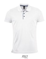 SOL´S Sportpolo Performer mit Kontrastdetails, White S, L542 – Bianco