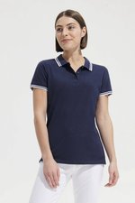 SOL´S Polo Shirt Pasadena mit Kontrast-Streifen, Black/Lime S, L586 – Bild 1