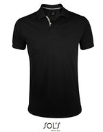 SOL´S Slim Fit Polo Shirt 100% Baumwolle, Black/Grey (Solid) S, L587 – Bild 2