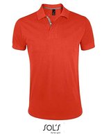 SOL´S Slim Fit Polo Shirt 100% Baumwolle, Black/Grey (Solid) S, L587 – Burnt Orange/Grey (Solid)