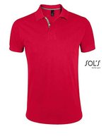 SOL´S Slim Fit Polo Shirt 100% Baumwolle, Black/Grey (Solid) S, L587 – Red/Grey (Solid)