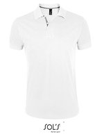 SOL´S Slim Fit Polo Shirt 100% Baumwolle, Black/Grey (Solid) S, L587 – Bianco/Grigio (Unito)