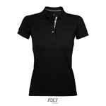 SOL´S Polo-Shirt Portland aus Baumwolle für Damen, Black/Grey (Solid) XS, L588 – Bild 3