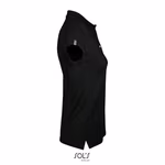 SOL´S Polo Portland in Cotone da Donna, Black/Grey (Solid) XS, L588 – immagine 5