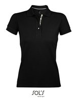 SOL´S Polo-Shirt Portland aus Baumwolle für Damen, Black/Grey (Solid) XS, L588 – Bild 2