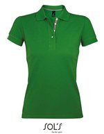 SOL´S Polo-Shirt Portland aus Baumwolle für Damen, Black/Grey (Solid) XS, L588 – Bud Green/Grey (Solid)