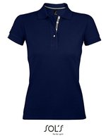 SOL´S Polo-Shirt Portland aus Baumwolle für Damen, Black/Grey (Solid) XS, L588 – French Navy/Grey (Solid)