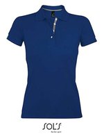 SOL´S Polo-Shirt Portland aus Baumwolle für Damen, Black/Grey (Solid) XS, L588 – Ultramarine/Grey (Solid)