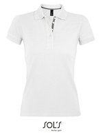 SOL´S Polo-Shirt Portland aus Baumwolle für Damen, Black/Grey (Solid) XS, L588 – White/Grey (Solid)