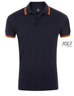 SOL´S Kapuzensweatshirt mit Kontrastfarben, Black/Lime S, L591 – Marine francais/Orange neon