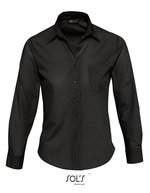 SOL´S Langarm-Popeline-Bluse Executive mit Brusttasche, Black XS, L621 – Bild 2