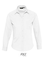 SOL´S Langarm-Popeline-Bluse Executive mit Brusttasche, Black XS, L621 – White