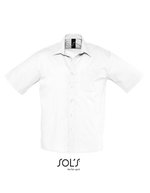 SOL´S Popeline-Hemd Bristol Kurzarm mit Brusttasche, Black S, L622 – White