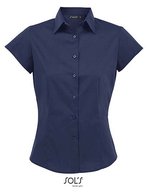 SOL´S Stretch-Bluse Excess mit Knopfleiste für Damen – Dark Blue