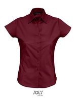 SOL´S Stretch-Bluse Excess mit Knopfleiste für Damen – Medium Burgundy