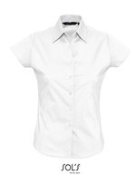 SOL´S Stretch-Bluse Excess mit Knopfleiste für Damen – White