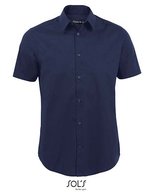 SOL´S Stretch-Hemd Broadway mit italienischem Kragen – Dark Blue