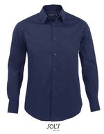 Men´s Stretch-Shirt Brighton Long Sleeve – Dark Blue