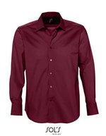 SOL´S Stretch-Shirt Brighton, Langarm, Baumwolle-Elasthan, Bright Sky 3XL, L633 – Medio Borgogna