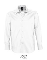 SOL´S Stretch-Shirt Brighton, Langarm, Baumwolle-Elasthan, Bright Sky 3XL, L633 – Bianco
